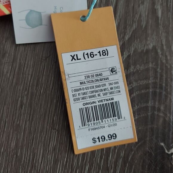 Kona Sol Shirred High Coverage High Waist Floral Bikini Bottoms Swimwear X Large - Picture 3 of 6